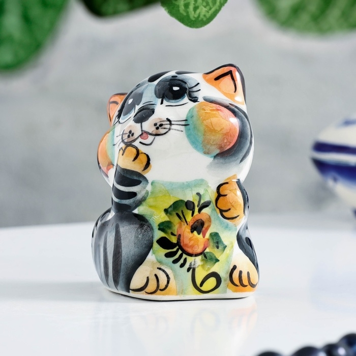 Сувенир "Кот Ласка", гжель, цвет