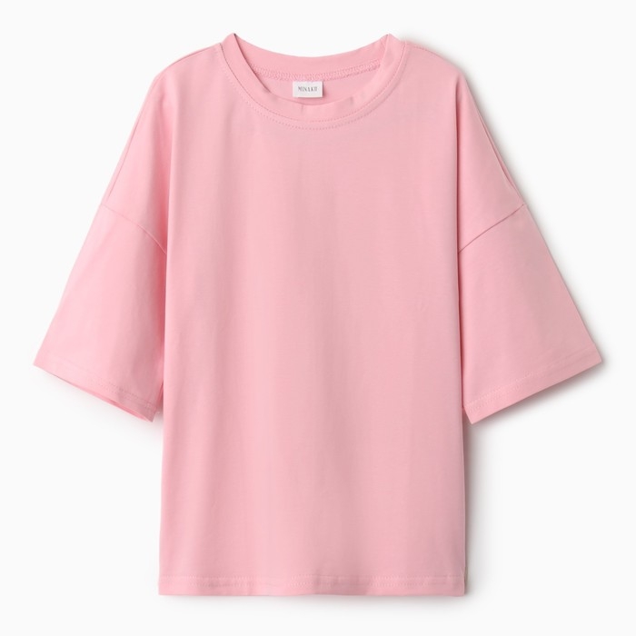 Футболка детская MINAKU:Basic line kids цвет пыльная роза, рост 104
