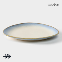 Блюдо фарфоровое для подачи Magistro «Пэвэти», d=20,5 см, цвет голубой Блюдо фарфоровое для подачи Magistro «Пэвэти», d=20,5 см, цвет голубой