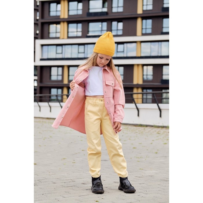 Джинсы для девочки KAFTAN, размер 38 (146-152 см), цвет желтый