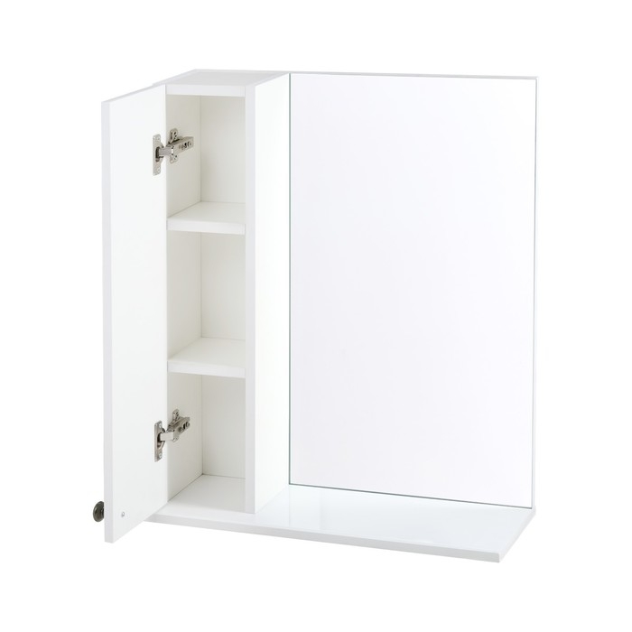 Комплект мебели для ванной: "Виктория 55" левый: Тумба + раковина "Уют 55" + зеркало-шкаф