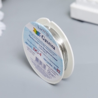 Проволока для бисера "Gamma/Zlatka" 0,4 мм.10 м±0.5 м, цв. под серебро Проволока для бисера "Gamma/Zlatka" 0,4 мм.10 м±0.5 м, цв. под серебро