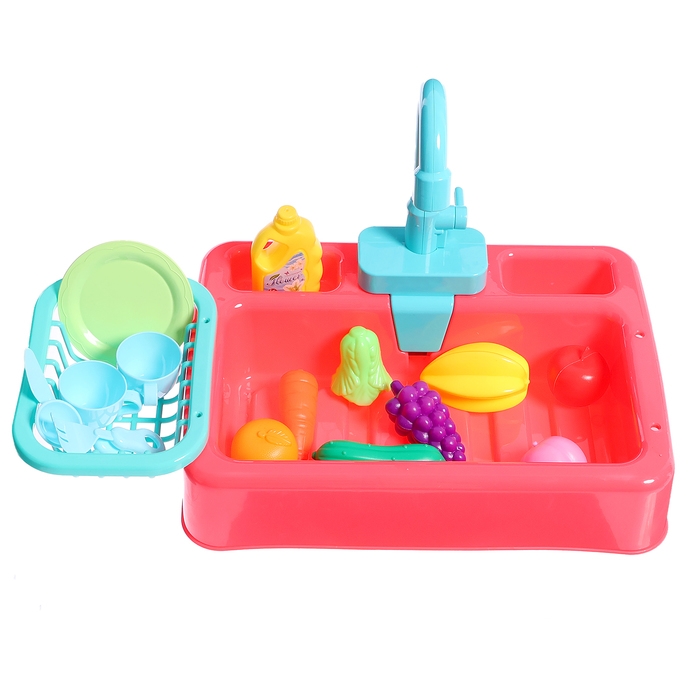 Игровой набор &laquo;Раковина&raquo; с набором посуды, циркулирует вода