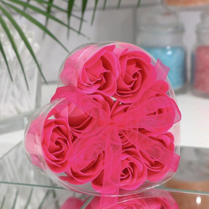 Мыльные розочки, фуксия, набор 9 шт. Мыльные розочки, фуксия, набор 9 шт.