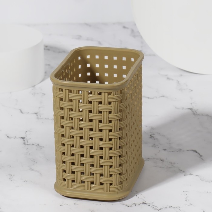 Органайзер - подставка для хранения маникюрных/косметических принадлежностей, 10 &times; 7 &times; 11 см, цвет МИКС