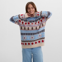 Новый год. Джемпер вязаный KAFTAN Scandinavia размер 52, голубой