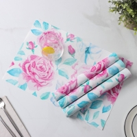 Салфетки сервировочные на стол Доляна «Бутоны», 4 шт, 45×30 см Салфетки сервировочные на стол Доляна «Бутоны», 4 шт, 45×30 см