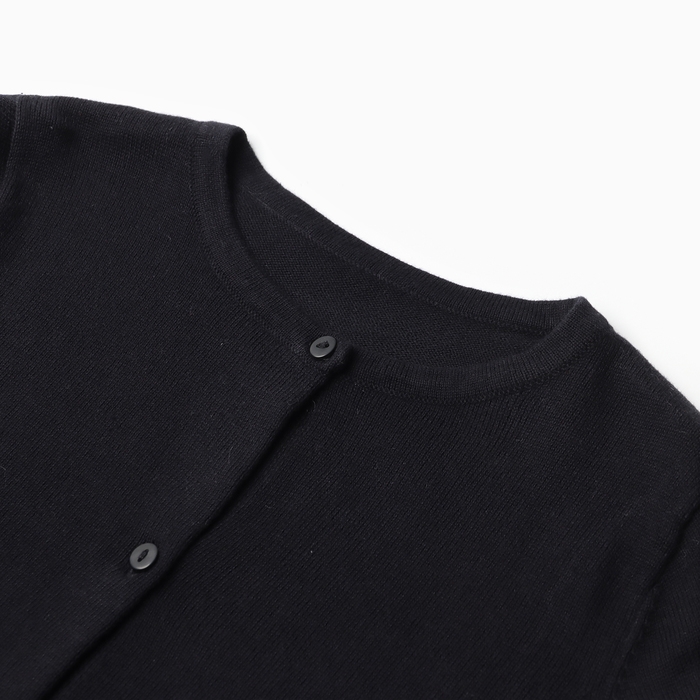 Кардиган для девочки школьный, цвет чёрный, рост 152 см