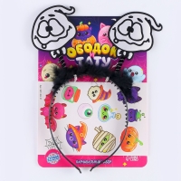 Набор для творчества &laquo;Хэллоуин: Милашки&raquo;, 2 предмета: тату, ободок, тату МИКС