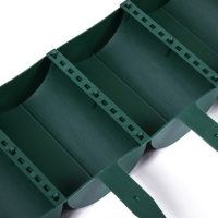 Ограждение декоративное, 24 × 100 см, 10 секций, пластик, зелёное, «Брёвнышко» Ограждение декоративное, 24 × 100 см, 10 секций, пластик, зелёное, «Брёвнышко»