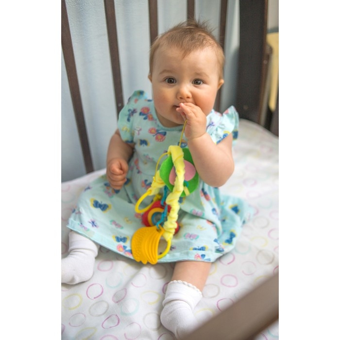 Растяжка - погремушка мягкая на кроватку/коляску «Авокадо», Крошка Я Растяжка - погремушка мягкая на кроватку/коляску «Авокадо», Крошка Я