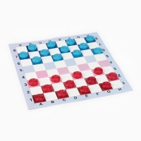 Шашки-нарды, настольные игры, цветные "Время игры", d-2.6 см, 32 х 32 см Шашки-нарды, настольные игры, цветные "Время игры", d-2.6 см, 32 х 32 см