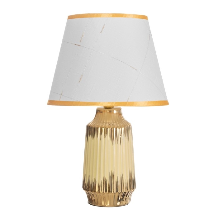 Лампа настольная Лампа настольная "Нереа" 1х40Вт Е14 бежевый/золото 24х24х40см