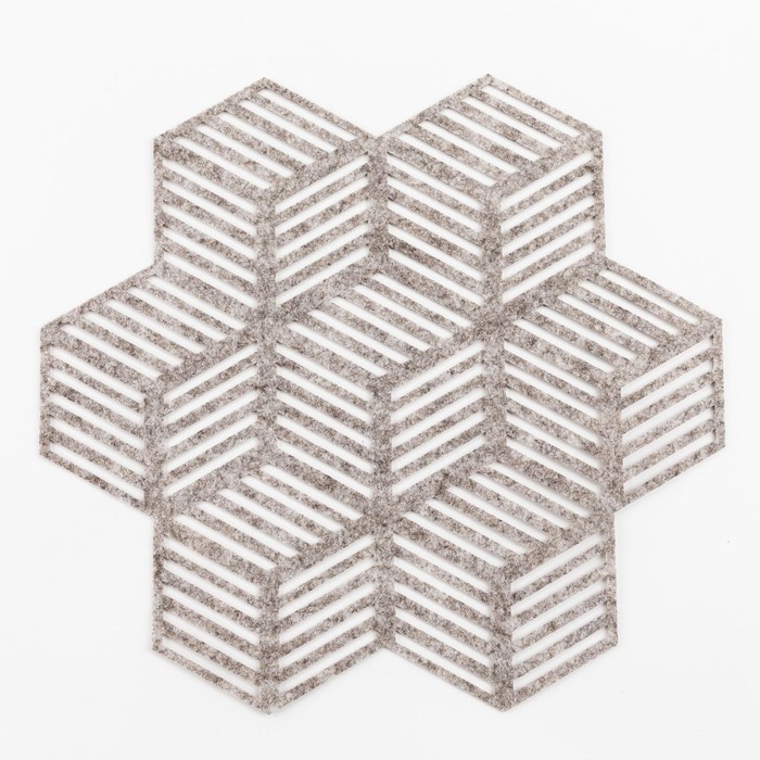 Салфетка декоративная Салфетка декоративная "Куб" 30 х 31,2 см, 100% п/э, фетр