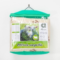 Одеяло Адамас &laquo;Овечья шерсть&raquo;, размер 172х205 &plusmn; 5 см, 300гр/м2, чехол п/э