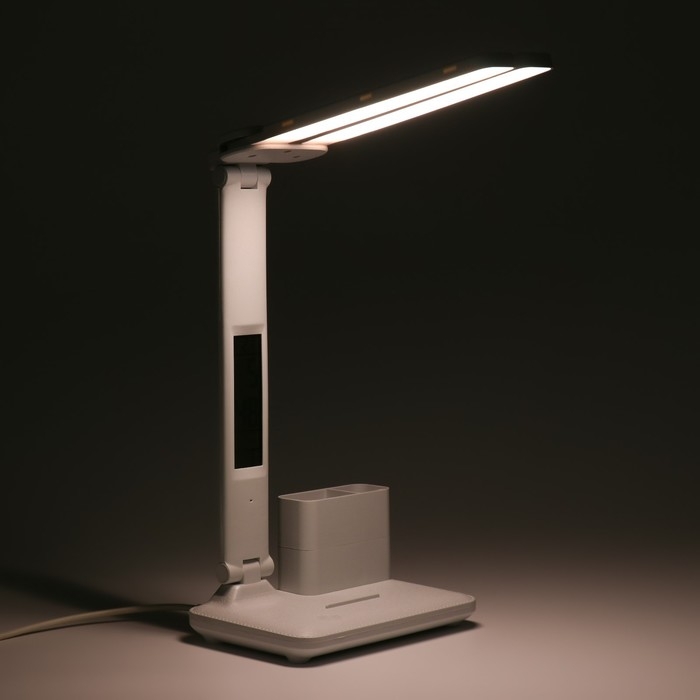 Часы-лампа электронные: календарь, термометр, LED, 3 режима, USB, 32 x 12 x 17 см Часы-лампа электронные: календарь, термометр, LED, 3 режима, USB, 32 x 12 x 17 см