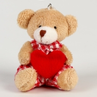 Мягкая игрушка &laquo;Медведь с сердцем&raquo; на брелоке, виды МИКС
