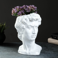 Кашпо - органайзер "Голова Давида" белая, 19х27х17см Кашпо - органайзер "Голова Давида" белая, 19х27х17см