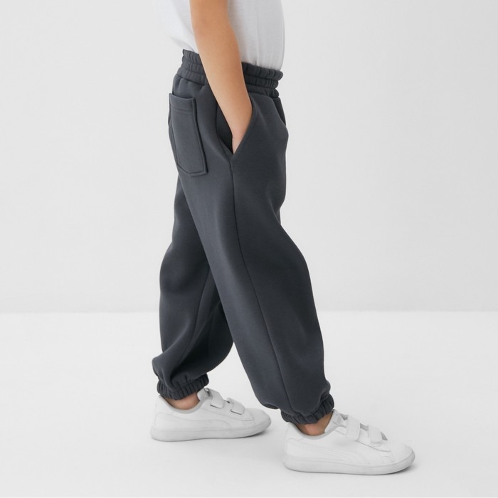 Брюки детские с начёсом KAFTAN р.38 (146-152), серый