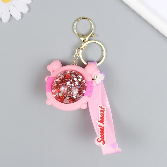Брелок резина Брелок резина "Шарик-свинка" с браслетом и карабином, розовый 4х6,5х5,5 см