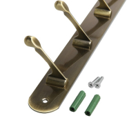 Вешалка ТУНДРА TVP001, металлическая, пятирожковая, цвет бронза