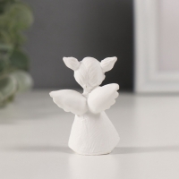 Сувенир полистоун "Девочка ангел с двуми хвостиками" белый МИКС 3,5х3х5,5 см