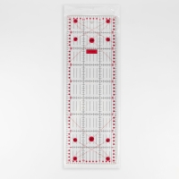 Линейка для квилтинга и пэчворка, 45 &times; 15 см, толщина 3 мм, цвет прозрачный/розовый