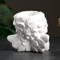 Кашпо - органайзер "Мечтающий ангел" белый, 10см Кашпо - органайзер "Мечтающий ангел" белый, 10см