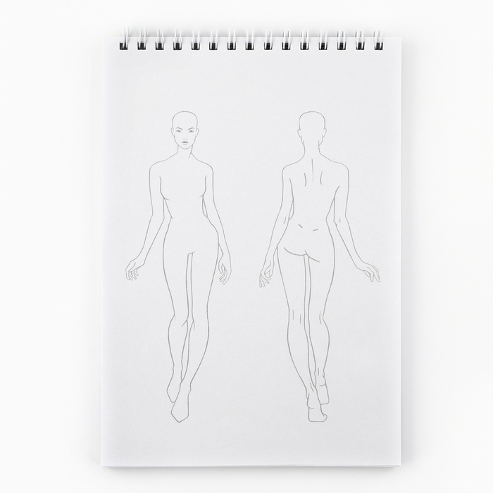 Скетчбук с шаблоном фигуры А5, 40 л &laquo;Девушка&raquo;