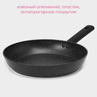 Сковорода Доляна «Первый дом», d=28 см, антипригарное покрытие, индукция, цвет чёрный Сковорода Доляна «Первый дом», d=28 см, антипригарное покрытие, индукция, цвет чёрный