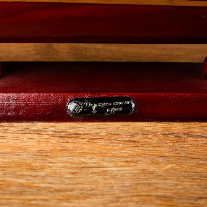 Корабль сувенирный &laquo;Бреслау&raquo;, трёхмачтовый, под тёмное дерево, паруса бежевые, 49х43х8 см