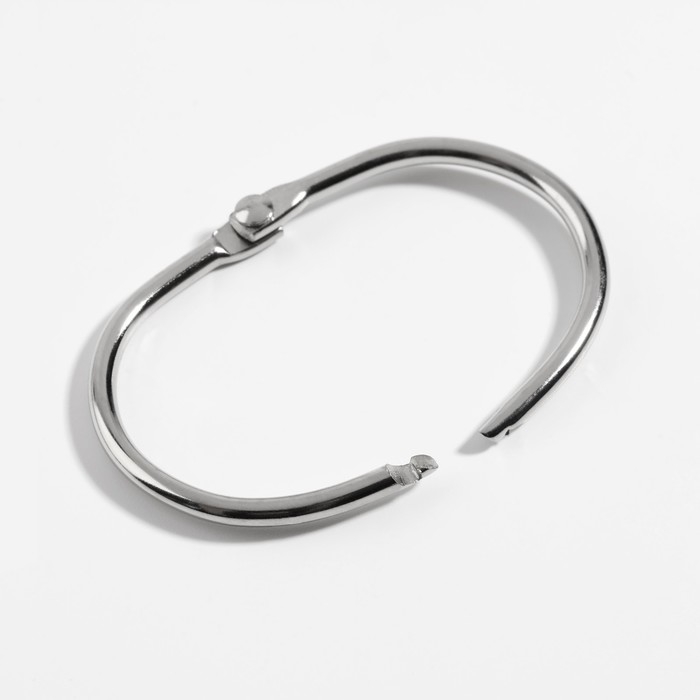 Овал для штор, 28 × 43 мм / 33 × 48 мм, 10 шт, цвет серебряный Овал для штор, 28 × 43 мм / 33 × 48 мм, 10 шт, цвет серебряный