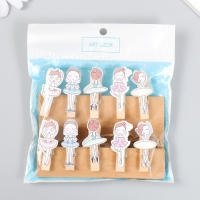 Декор для творчества дерево "Прищепка. Балерины" набор 10 шт 3,8х1,7 см Декор для творчества дерево "Прищепка. Балерины" набор 10 шт 3,8х1,7 см