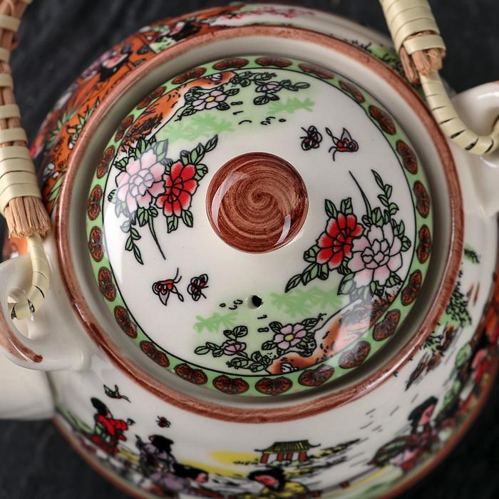 Чайник керамический заварочный с металлическим ситом &laquo;Парк&raquo;, 600 мл