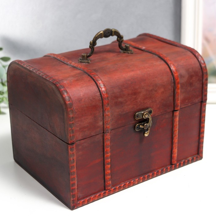 Шкатулка дерево сундучок (набор 2 шт) Шкатулка дерево сундучок (набор 2 шт) "Викторианские" 17,5х11,5х11,5 см; 21х15,5х15 см