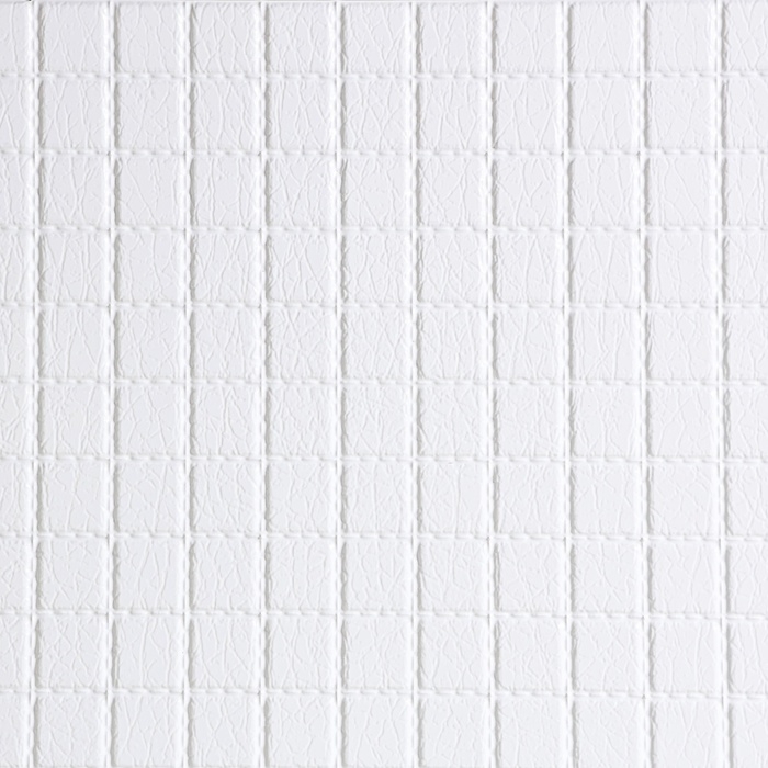 Панель ПВХ кожа Белая 485х960