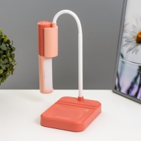 Настольная лампа "Лансер" LED 3,5Вт USB АКБ красно-розовый 11х15х45 см RISALUX