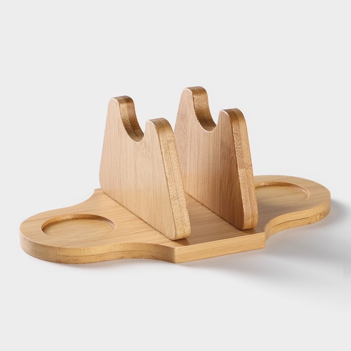 Набор фарфоровый для специй на бамбуковой подставке BellaTenero, 3 предмета: солонка 100 мл, перечница 100 мл, салфетница, цвет белый Набор фарфоровый для специй на бамбуковой подставке BellaTenero, 3 предмета: солонка 100 мл, перечница 100 мл, салфетница, цвет белый