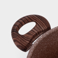 Кастрюля Доляна &laquo;Брауни&raquo;, 2 л, d=20 см, h=9 см, стеклянная крышка, антипригарное покрытие, индукция