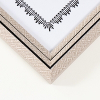 Фоторамка пластик формат А4 "Лестница с ромбами" бежевая 2х24х32,7 см