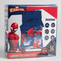 Постельное бельё 1,5 сп &laquo;Человек-Паук&raquo; 143х215 см, 150х214 см, 50х70 см -1 шт., поплин 125 г/м2