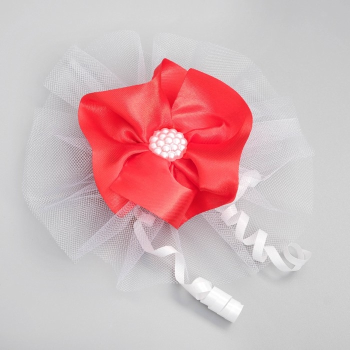 Банты на ручки "Ромашка", красный, 4 шт