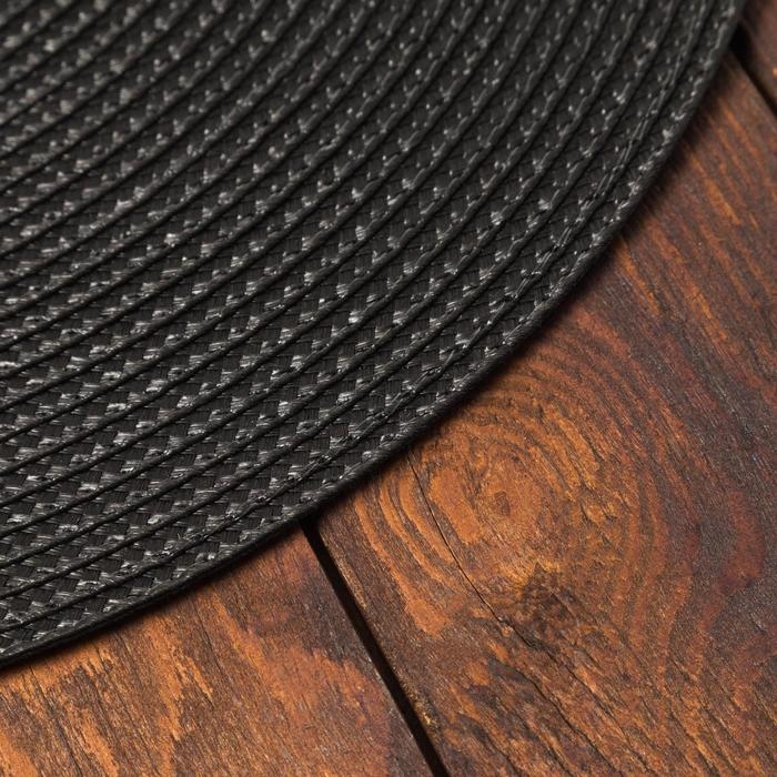 Салфетка сервировочная Доляна Салфетка сервировочная Доляна "Классика", цв.черный, d 38 см