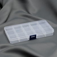 Органайзер для декора, со съёмными ячейками, с подвесом, 15 отделений, 17,5 &times; 10 &times; 2 см, цвет прозрачный