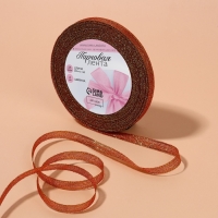 Лента парчовая, 6 мм, 23 ± 1 м, цвет бордовый №034 Лента парчовая, 6 мм, 23 ± 1 м, цвет бордовый №034