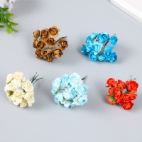 Декор для творчества "Букет из роз" (1 набор=1 букету) в букете 12 цветков МИКС 8 см Декор для творчества "Букет из роз" (1 набор=1 букету) в букете 12 цветков МИКС 8 см