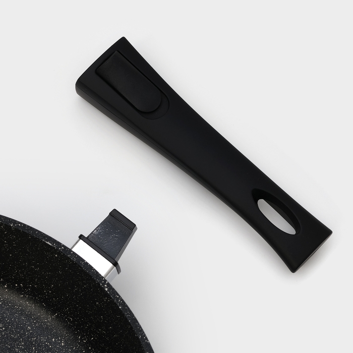 Сковорода Доляна &laquo;Элит&raquo;, d=28 см, съёмная ручка, антипригарное покрытие