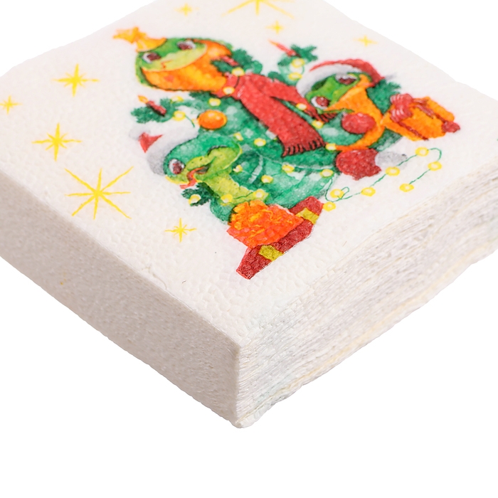 Салфетки новогодние бумажные «С Новым годом: ёлочка», однослойные, 24х24 см, 20 шт. Салфетки новогодние бумажные «С Новым годом: ёлочка», однослойные, 24х24 см, 20 шт.