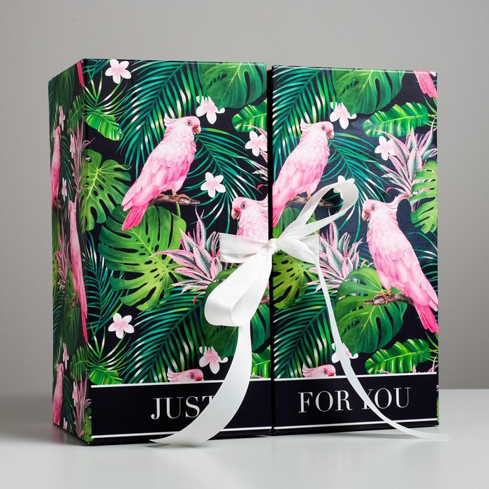 Коробка подарочная, упаковка, &laquo;Тропики&raquo;, 29,5 х 29,5 х 14,5 см