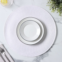 Салфетка сервировочная на стол Доляна &laquo;Лофт&raquo;, d=38 см, цвет белый